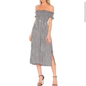 Bardot Gingham Black + White Dress! XS🌼